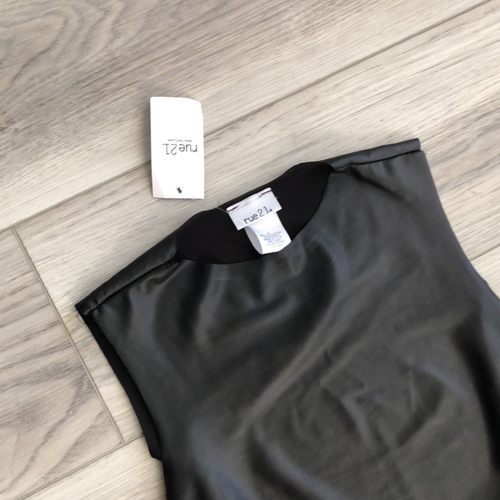 🖤NWT Vegan Leather Mini Dress - Picture 7 of 9
